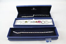 Swarovski Crystal Bracelets Silver Tone Faceted Tennis Boxed Signed Branded x 3 for sale  Shipping to South Africa