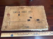 TEMPLIN TRUSS 1958 ROOFING PLANS BOOK/MANUAL- VINTAGE BUILDING- HOME- HOUSE for sale  Shipping to South Africa