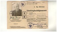 Dokument schwerkriegsbeschädi gebraucht kaufen  Neugersdorf