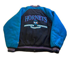 Vintage Charlotte Hornets Jacket Large Snap NBA 90s Logo Athletic Varsity Bomber for sale  Phoenix