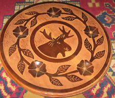 Carved moose round for sale  Almond