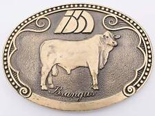 Brangus Cattle Breed Tony Lama Solid Brass Vintage Belt Buckle for sale  Shipping to South Africa