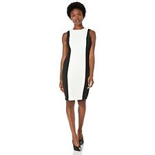 $134 Calvin Klein Sleeveless Center Color Block Panel Dress Size 8 P (STAIN) for sale  Shipping to South Africa