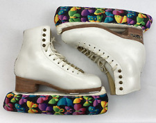 SP-Teri White figure ice skates w Sheffield professional freestyle blades 5.5 A for sale  Shipping to South Africa