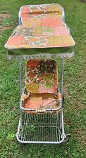 Vintage 1950's vinyl patchwork Stroller with canopy, used for sale  Shipping to South Africa