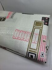Usado, 2 pares de cortinas de fibra de vidro atômicas vintage painel cortina anos 50/60 MCM rosa branco 63" comprar usado  Enviando para Brazil