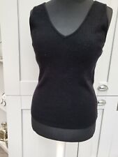 black knitted waistcoat ladies for sale  MANCHESTER