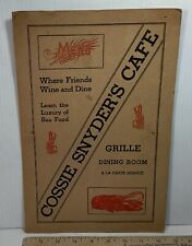 Vintage menu cossie for sale  Boonville