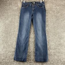 Calça jeans feminina SQUEEZE bootcut perna 13/14 azul desbotada lavagem escura 5 bolsos cintura média comprar usado  Enviando para Brazil