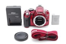 [PRAWIE IDEALNY] Aparat cyfrowy Nikon D3200 czerwony korpus 24MP DSLR z paskiem z JAPONII #293 na sprzedaż  Wysyłka do Poland