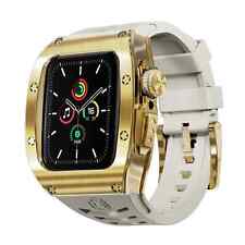 Usado, Kit mod AP de aço inoxidável moldura estojo fr Apple Watch 9 8 6 44/45mm pulseira de silicone comprar usado  Enviando para Brazil