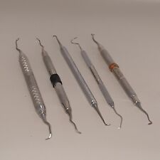 Usado, Lote de 5 herramientas dentales Hu Friedy EE. UU. escalador metal sonda raspadora lateral doble 11-12 segunda mano  Embacar hacia Argentina