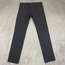 Tripp NYC Pants Men 32x33 Black Pinstriped Tapered Slim Fit Daang Goodman NWOT, used for sale  Shipping to South Africa