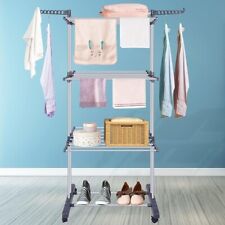 Airer Clothes Drying Rack 4-Tier Foldable Clothes Hanger Adjustable Grey INNOTIC for sale  Shipping to South Africa