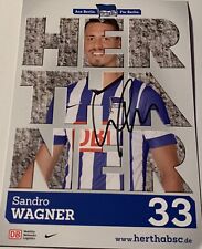 Tarjeta de autógrafo Hertha BSC Sandro Wagner firmada a mano segunda mano  Embacar hacia Argentina