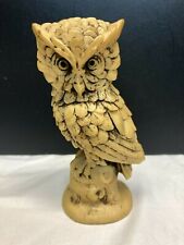 VINTAGE A.SANTINI OWL SCULPTURE ALABASTER ITALY BOOKCASE DECOR, used for sale  Youngstown