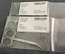 Lote de 2 tesouras de íris TEKSURGE anguladas para o lado 11,5cm/4,4" AÇO INOXIDÁVEL comprar usado  Enviando para Brazil