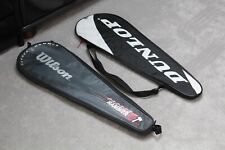 2 X SQUASH RACKET COVERS / BADMINTON DUNLOP/  WILSON, used for sale  Shipping to South Africa