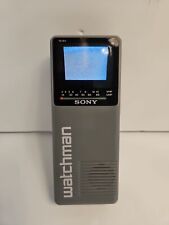 Czarno-biały telewizor Sony Watchman model FD-10A 1986 CRT przenośny analogowy RF na sprzedaż  Wysyłka do Poland