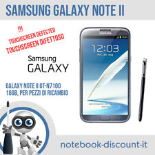 Usato, Samsung Galaxy Note II 16gb GT-N7100 Nero pezzi di ricambio **TOUCH DIFETTOSO** usato  Arezzo