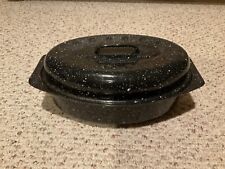 Small Black Oval Roaster Pan With Lid for sale  Shipping to South Africa