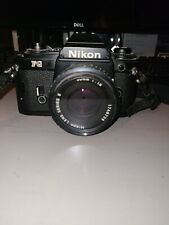 Cámara réflex analógica Nikon FG negra de 35 mm sin tapa de lente, usado segunda mano  Embacar hacia Argentina