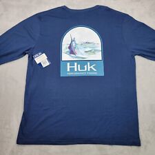 Camisa de Pesca Huk Masculina Extra Grande Azul Camada de Base Escudo de Desempenho Adulto NOVA, usado comprar usado  Enviando para Brazil