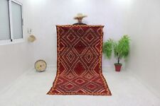Alfombra bereber marroquí vintage hecha a mano de lana alfombra bohemia alfombra morada geométrica segunda mano  Embacar hacia Argentina