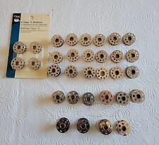 Lot of 32 Class 15 Metal Sewing Machine Bobbins - 7 and 10 Hole, used for sale  Shipping to South Africa