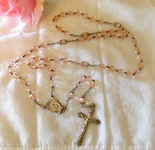Vintage rosary pink for sale  Shipping to Ireland