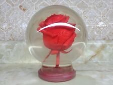 Globo cúpula bola vidro rosa glitter vermelho real preservado antigo - Grande 7” precisa de suporte comprar usado  Enviando para Brazil