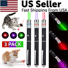 3 pacotes de caneta ponteiro laser 900 milhas verde azul luz vermelha feixe visível lazer, usado comprar usado  Enviando para Brazil