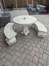 curved stone garden benches for sale  BOLTON