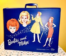 1964 Mattel Barbie & Midge boneca dupla azul e estojo de transporte de roupas comprar usado  Enviando para Brazil