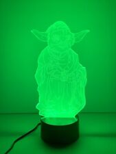 Usado, Star Wars Maestro Jedi Yoda 3D LED ilusión USB 7 colores mesa luz nocturna lámpara segunda mano  Embacar hacia Argentina