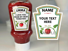 Personalised Ketchup Bottle Label - ANY TEXT ANY OCCASION GIFT - Birthday Party for sale  Shipping to South Africa