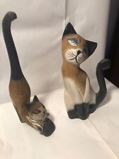 Wooden cat ornament for sale  Ireland