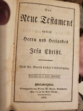 Novo Testamento alemão de 1828 baseado no pub de supervisão de Martin Luther na Filadélfia comprar usado  Enviando para Brazil