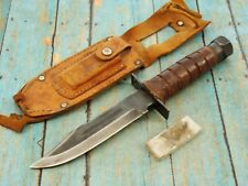 VINTAGE VIETNAM WAR JAPANESE PILOT SAWBACK SURVIVAL BOWIE KNIFE & SHEATH KNIVES for sale  Shipping to South Africa