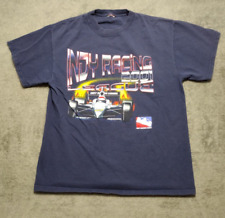 Camisa masculina vintage 2001 Indy Racing League grande azul frente traseira gráfica tour comprar usado  Enviando para Brazil