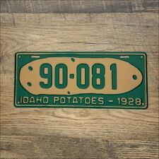 IDAHO Potatoes 1928 License Plate - 90-081 - Professionally Restored for sale  Shipping to South Africa