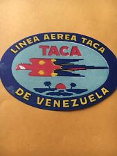 Adesivo adesivo para bagagem Linea Aerea Taca De Venezuela viagem aérea comprar usado  Enviando para Brazil