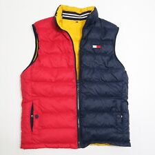 Chaleco amortiguador reversible Tommy Hilfiger para hombre M multicolor bloque de colores nailon plumón segunda mano  Embacar hacia Argentina