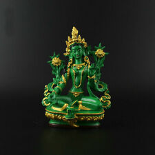 Used, 5.1" Tibet Tibetan Buddhism Resin Green Tara Kwan-yin Guan Yin Goddess Statue绿度母 for sale  Shipping to Canada