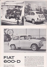 1961 Fiat 600-D com motor 766cc, TESTE DE ESTRADA detalhado da revista American Car comprar usado  Enviando para Brazil