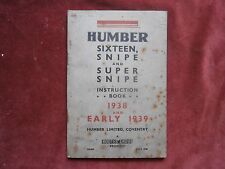 Humber sixteen snipe for sale  LONDON