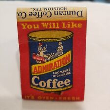 Matchbook cover admiration for sale  Madisonville