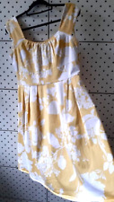 Vestido Vintage JULIAN TAYLOR Amarelo Floral Midi Decote de Algodão Sem Mangas Tamanho 16 comprar usado  Enviando para Brazil
