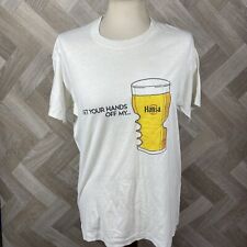 Vintage Hansa Beer White T-Shirt Graphic Tee - Size XL Made in Canada for sale  Shipping to South Africa