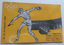 ATLETICA LEGGERA - Cartolina  Campionati d'Italia assoluti Roma 1958 usato  Milano